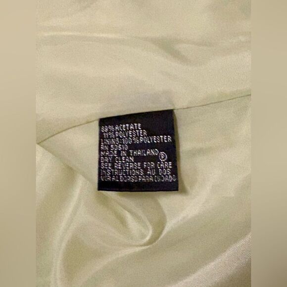 NIPON BOUTIQUE Suit Jacket Green  Floral with Rhinestone Buttons Sz 14 - Picture 8 of 10